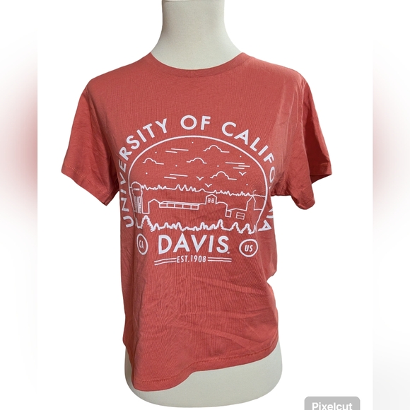 University of California Davis Women's Crop Top - Red - Picture 1 of 4